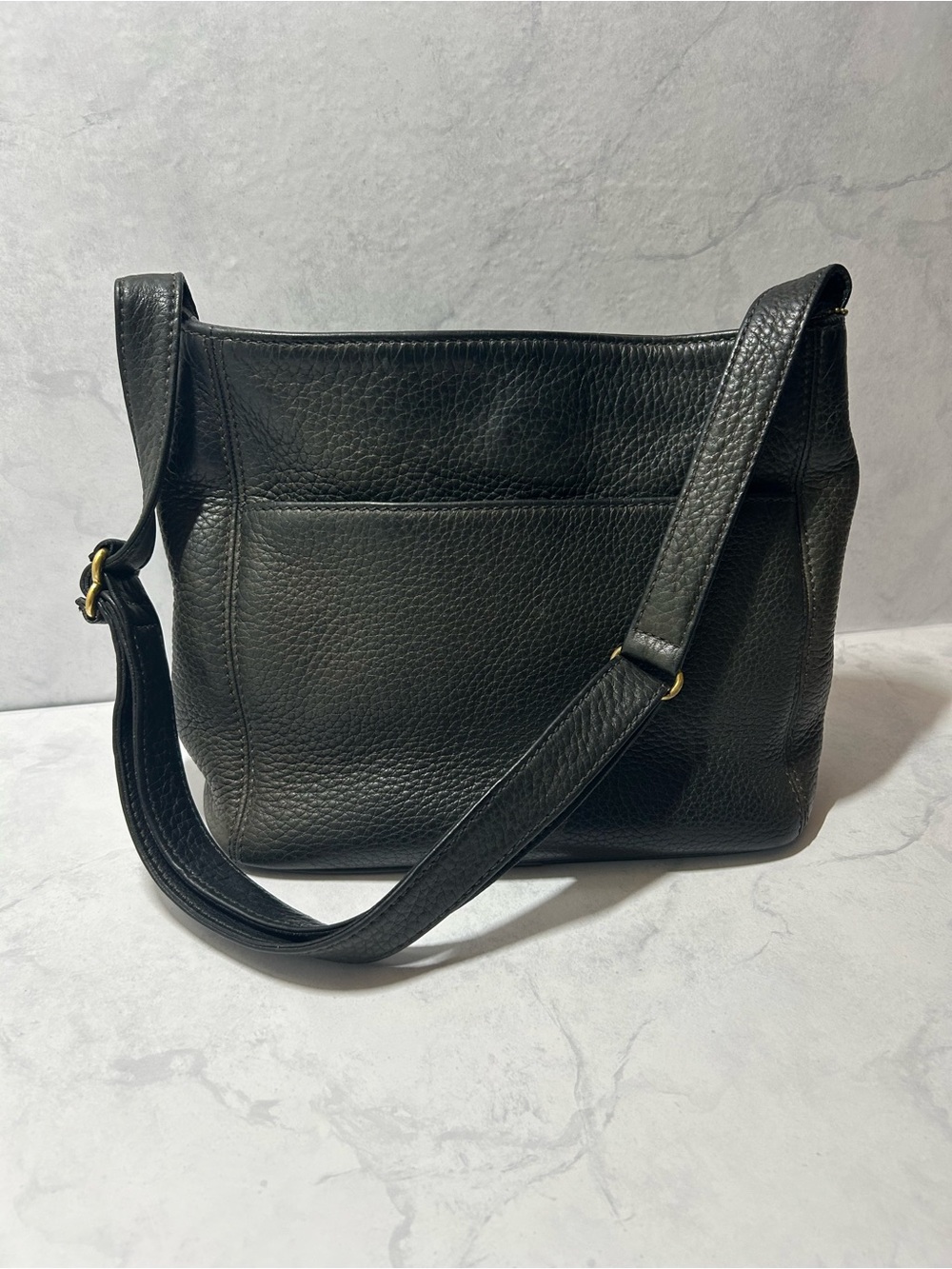 Vintage Coach Sonoma 4924 Black Pebbled Leather Shoul… - Gem